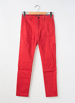 Pantalon chino coupe droite rouge NUKUTAVAKE garçon