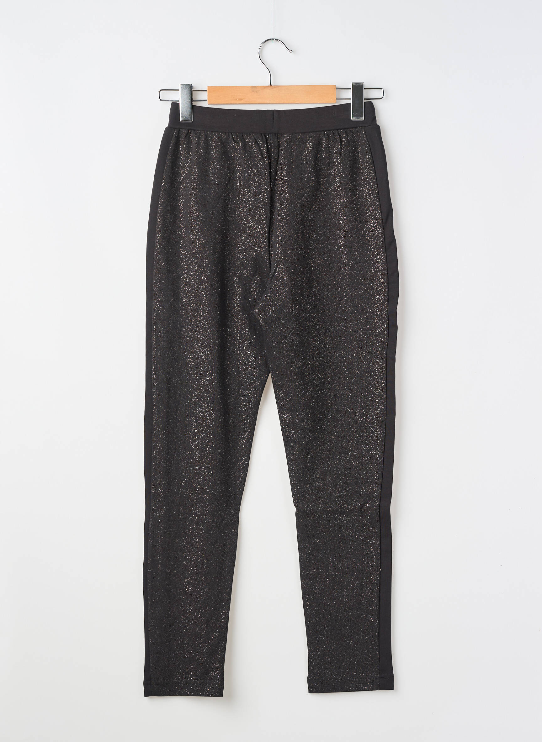 Jogging poches taille élastique noir BECKARO fille