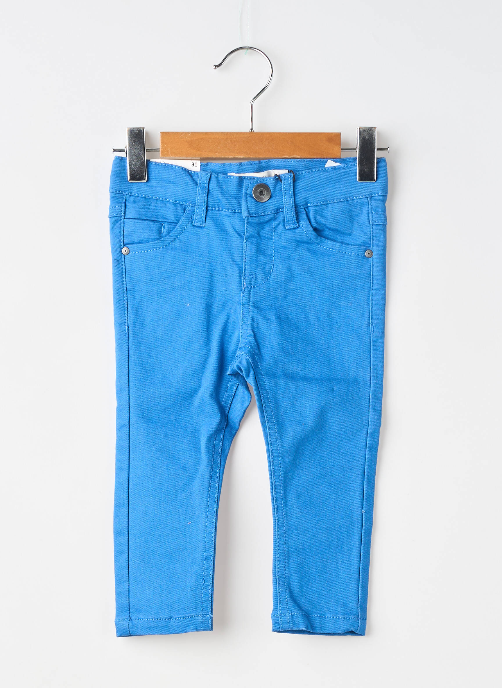 Pantalon slim fermeture zippée sous rabat boutonné bleu NAME IT garçon