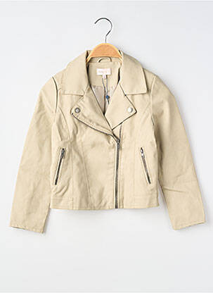Veste simili cuir poches beige KIDS ONLY fille