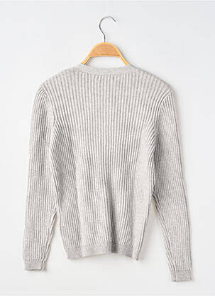 Gilet manches longues col v gris ONLY fille