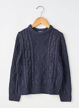 Pull tissage lainage manches longues bleu NAME IT fille
