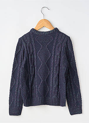 Pull tissage lainage manches longues bleu NAME IT fille