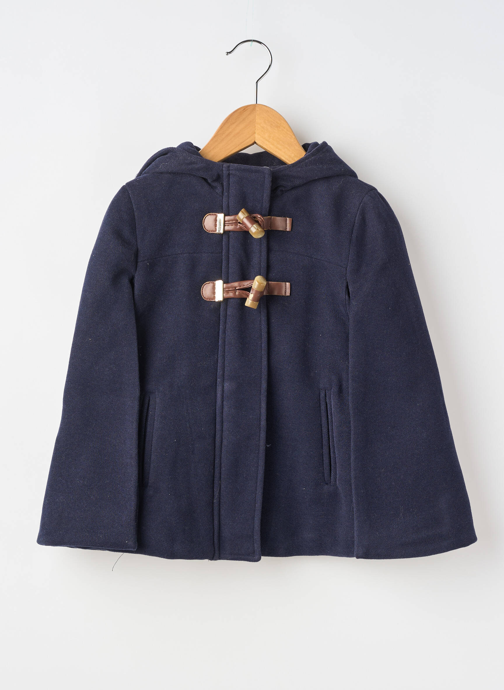 Manteau court poches a capuche bleu MAYORAL fille