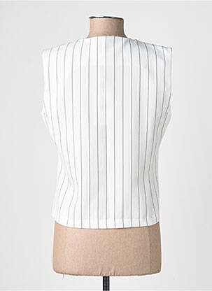 Gilet sans manche coupe cintrée blanc HALOGENE femme