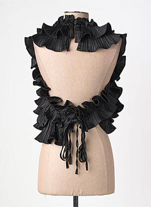 Top coupe cintrée sans manche noir LUMINE femme