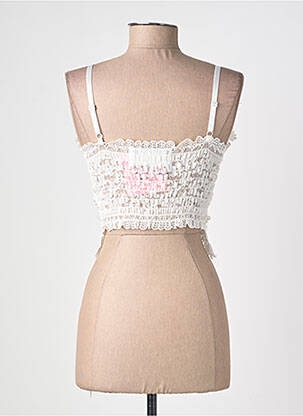 Top manches bretelles ajustables fines bretelles blanc PATRICIA FORGEAL femme