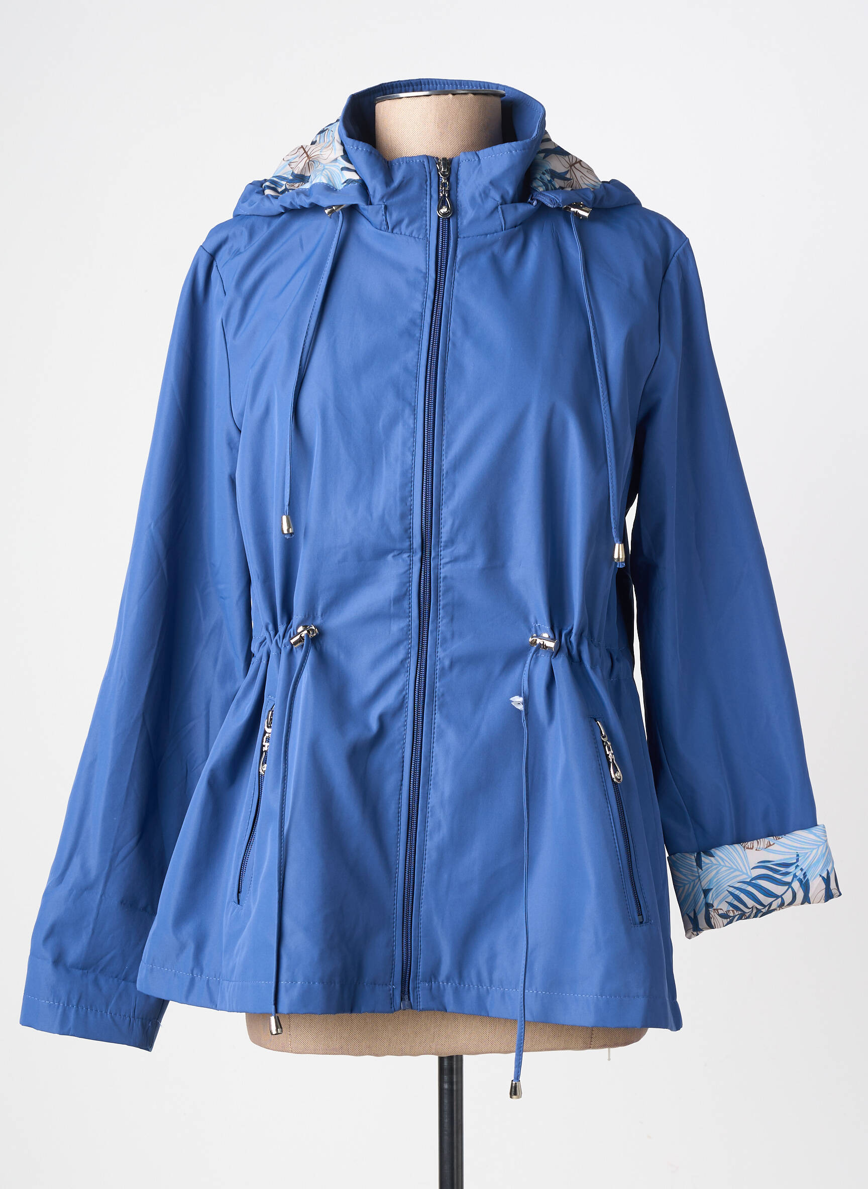 Parka fermeture zippée sur le devant a capuche bleu ANDREA LEE.IT femme