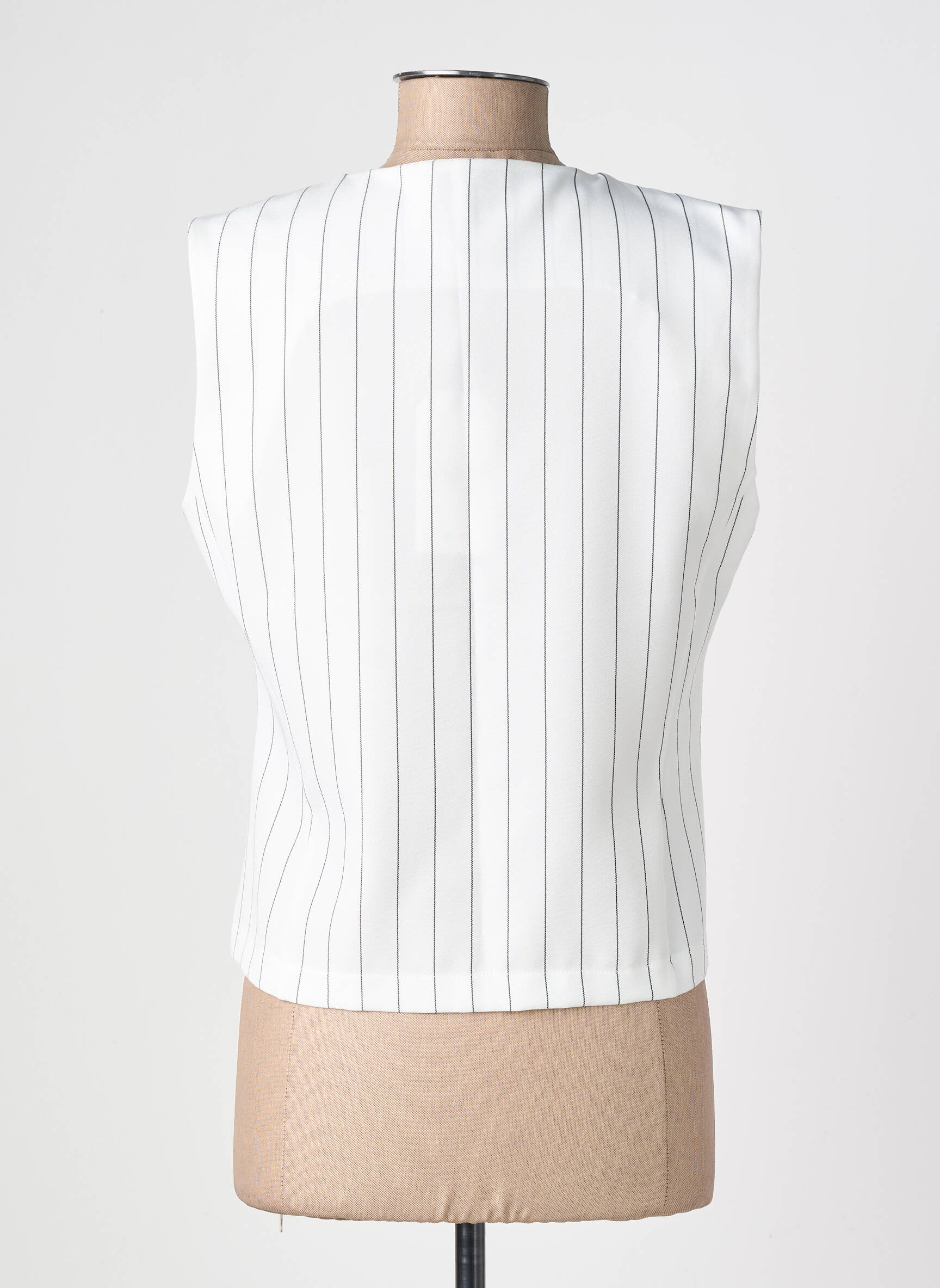 Gilet sans manche coupe cintrée blanc HALOGENE femme