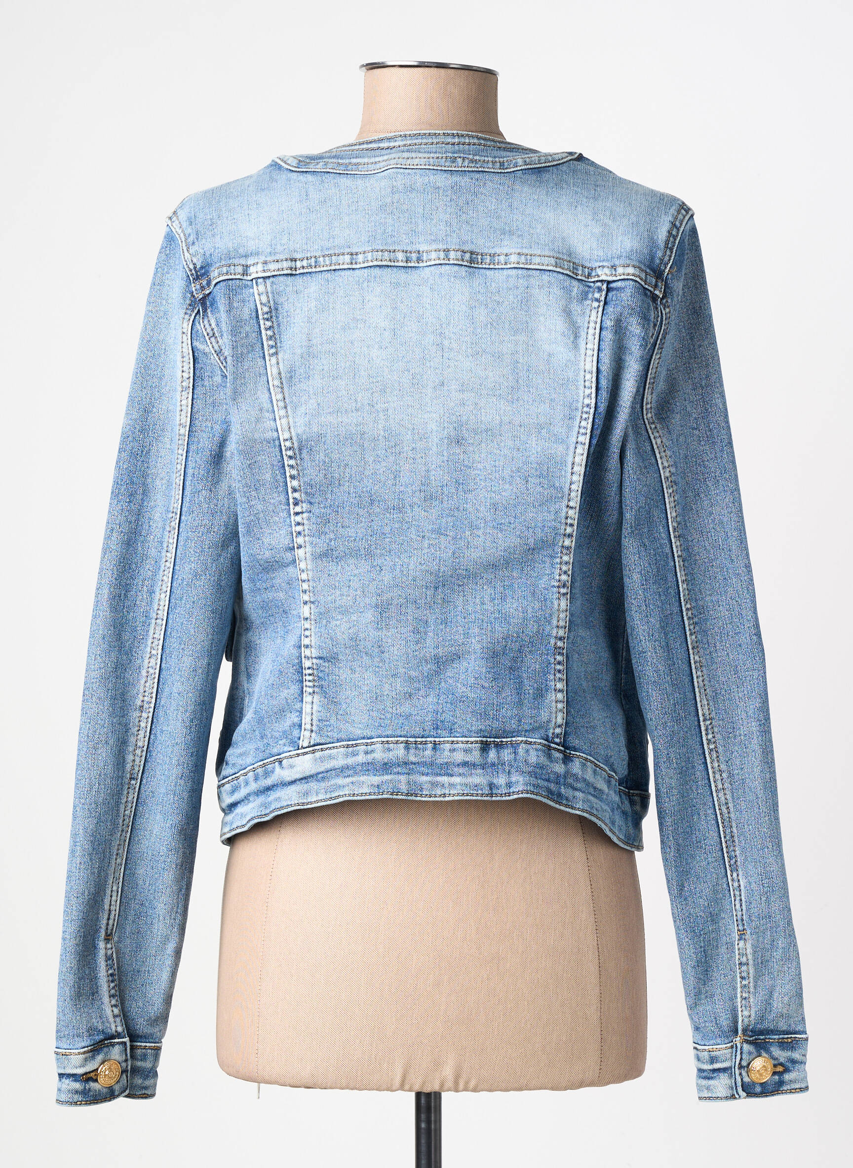 Veste casual col rond bleu WATER JEANS femme