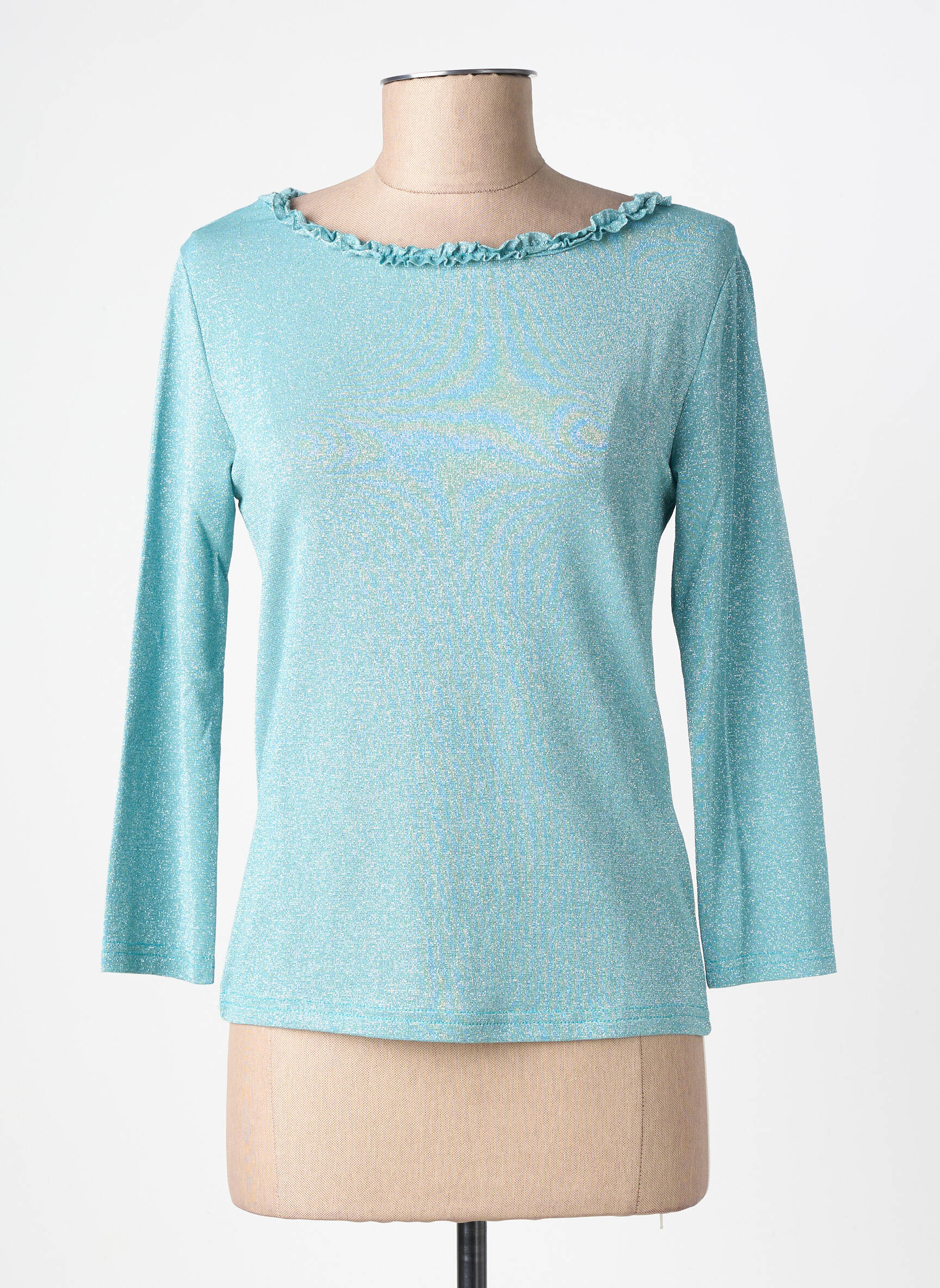 Top manches longues manches longues bleu EGO femme