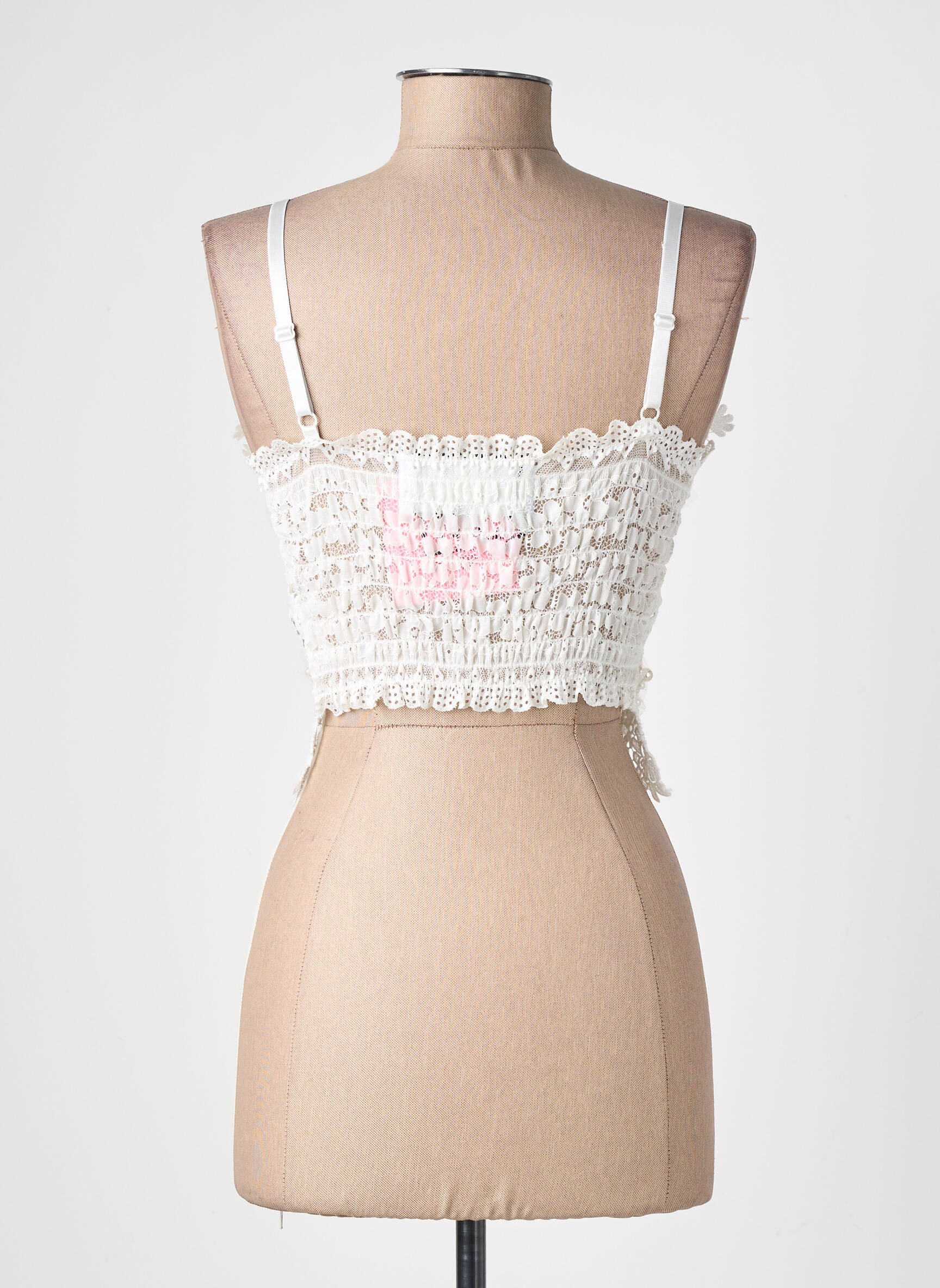 Top manches bretelles ajustables fines bretelles blanc PATRICIA FORGEAL femme