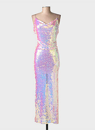 Robe longue fines bretelles fines bretelles beige KEZY femme