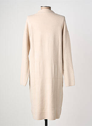 Robe pull stretch manches longues beige COZY  femme