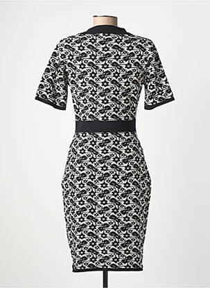 Robe mi-longue manches courtes manches courtes noir LM LULU femme