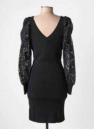 Robe courte manches longues manches longues noir GOLDEN DAYS femme