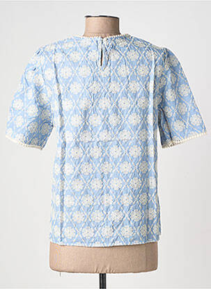 Top imprimé fantaisie manches courtes bleu IT HIPPIE femme