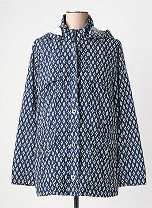 Coupe-vent finition intérieure doublure imprimée a capuche bleu CONCEPT K femme