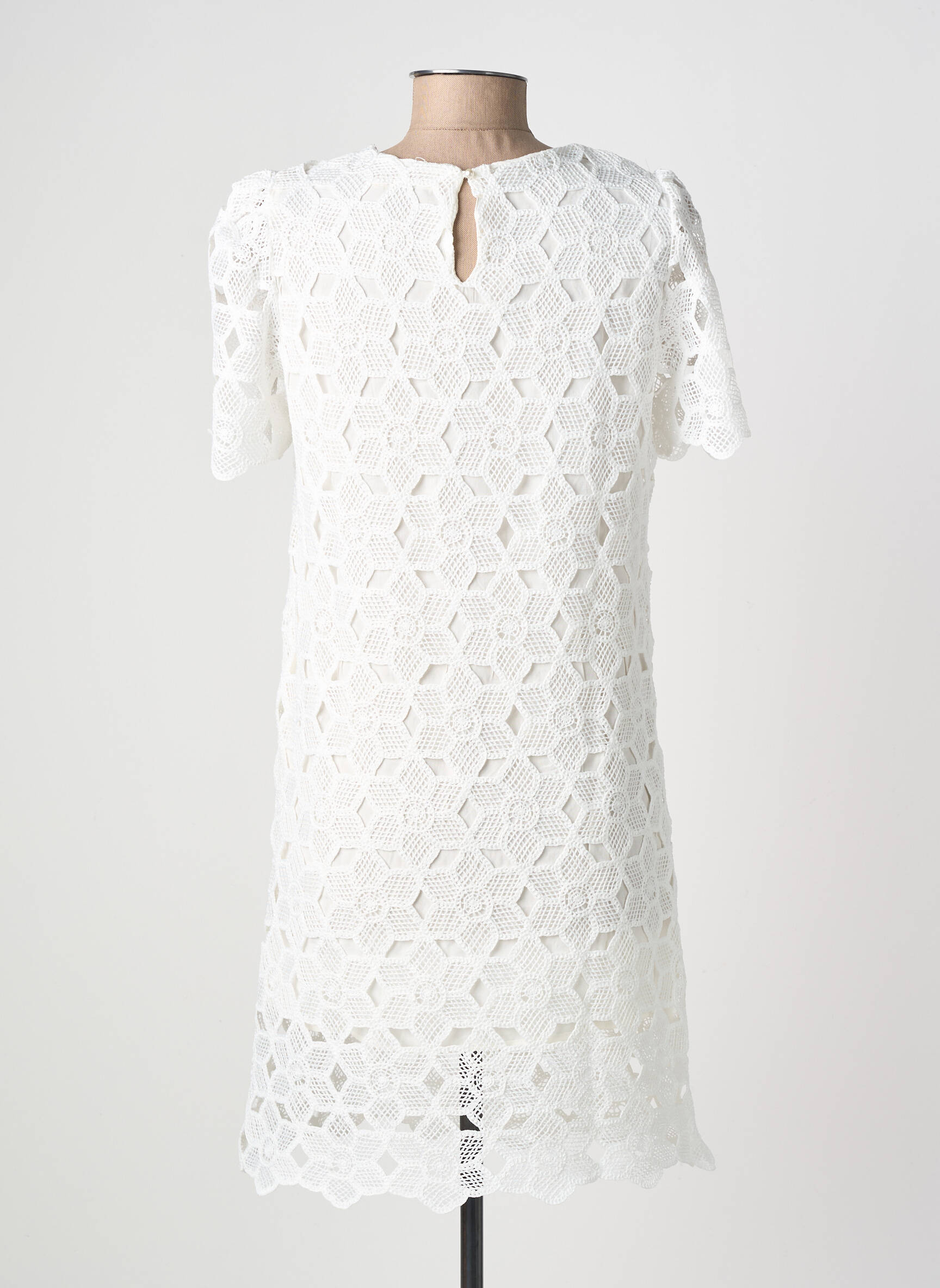Robe courte manches courtes manches courtes beige IT HIPPIE femme