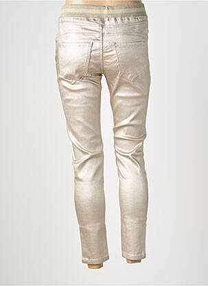 Pantalon slim taille élastique or MAISON ONADO femme