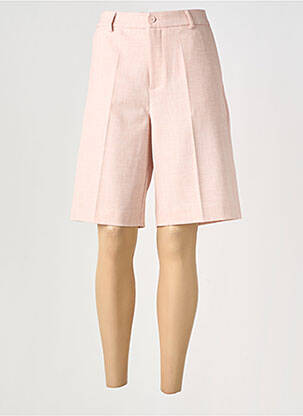 Bermuda coupe droite rose ATTENTIF femme