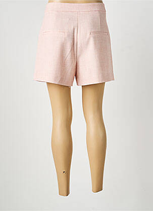 Short fermeture zippée sous rabat boutonné rose ATTENTIF femme