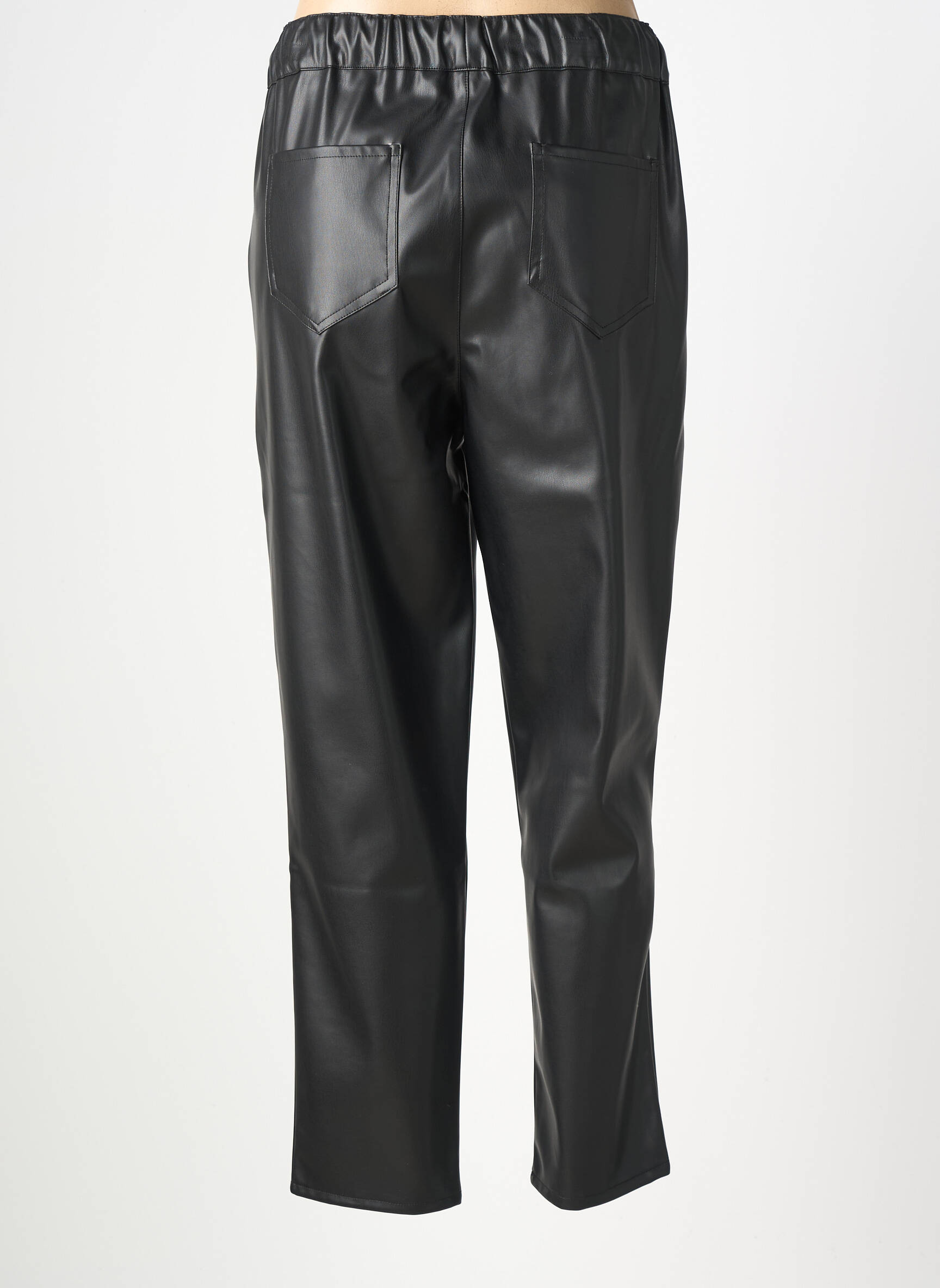 Pantalon droit taille élastique noir MISSY femme