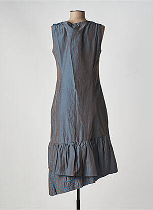 Robe mi-longue sans manche sans manche gris FILLE DES SABLES femme
