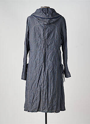 Imperméable finition intérieure doublure satiné a capuche bleu MOTYS COLLECTION femme