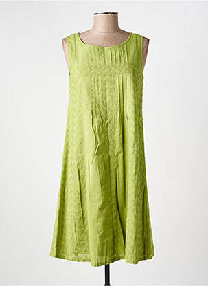 Robe courte sans manche sans manche vert AGATHE & LOUISE femme