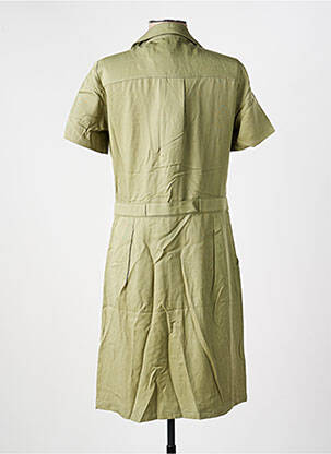Robe mi-longue manches courtes manches courtes vert STUDIO NORDIIC femme