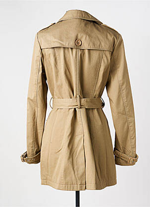 Trench tissage popeline sans capuche beige FREDA femme