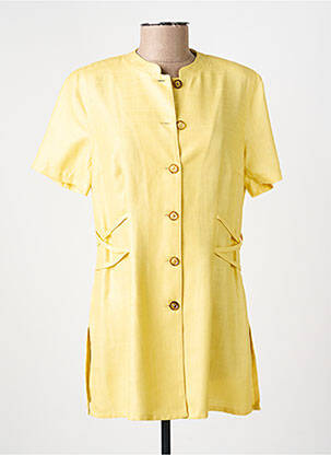 Tunique manches courtes tissage crêpe jaune VERDOSA femme