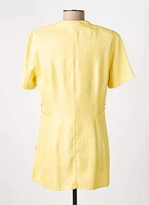 Tunique manches courtes tissage crêpe jaune VERDOSA femme