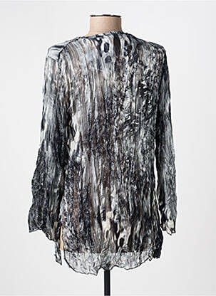 Tunique manches longues légère et transparente gris HONEY MOON femme