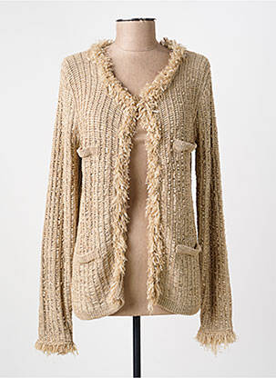 Gilet manches longues stretch beige MAIA HEMERA femme