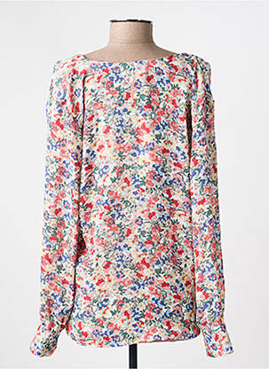 Blouse imprimé fleurs manches longues rouge VINTAGE LOVE femme