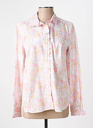 Chemisier imprimé fleurs manches longues rose BARILOCHE femme
