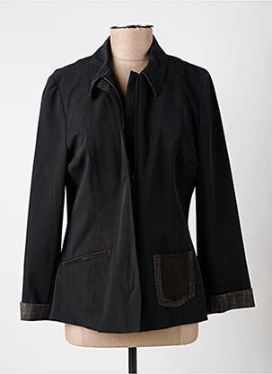 Veste casual col chemisier noir FELINO femme