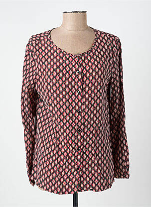 Chemisier coupe cintrée manches longues rouge KANOPE femme