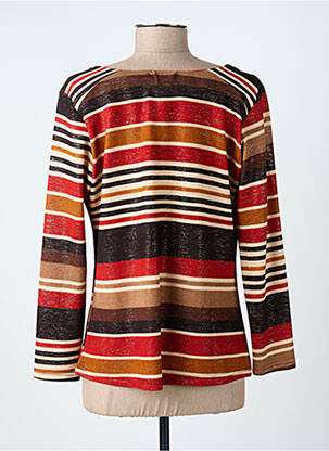 Pull coupe cintrée manches longues orange VIE NOCTURNE femme