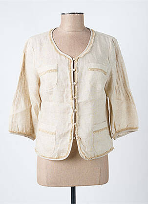 Veste chic poches beige FREDA femme