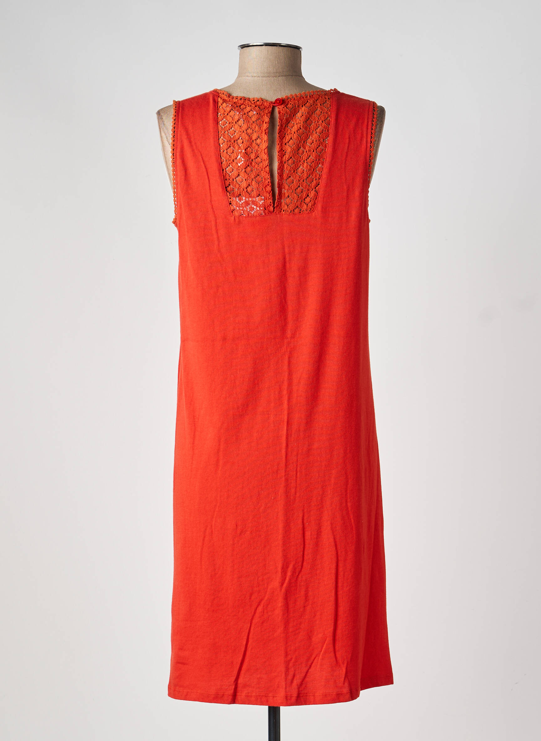 Robe mi-longue sans manche sans manche orange AGATHE & LOUISE femme