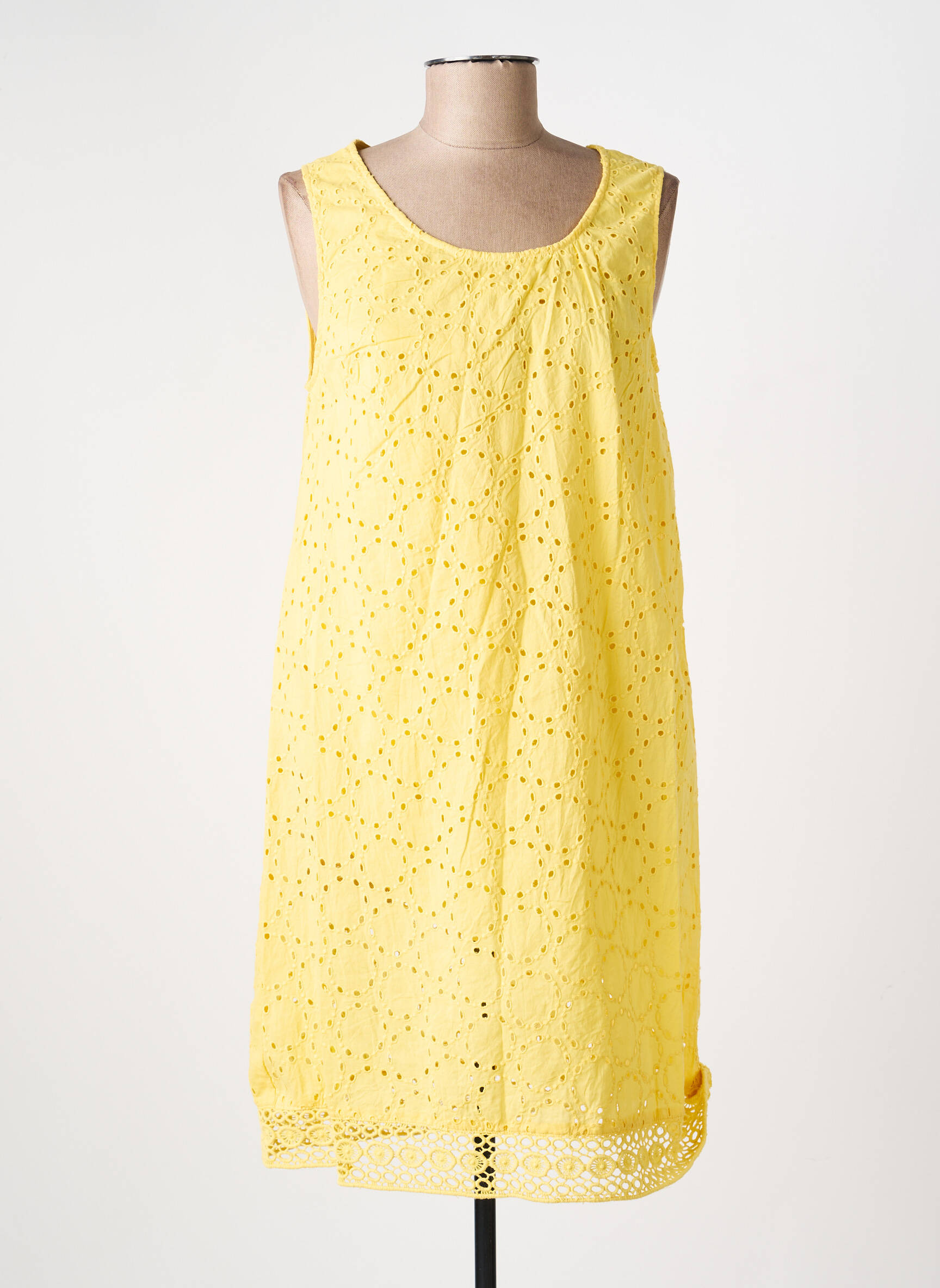 Robe mi-longue sans manche sans manche jaune AGATHE & LOUISE femme