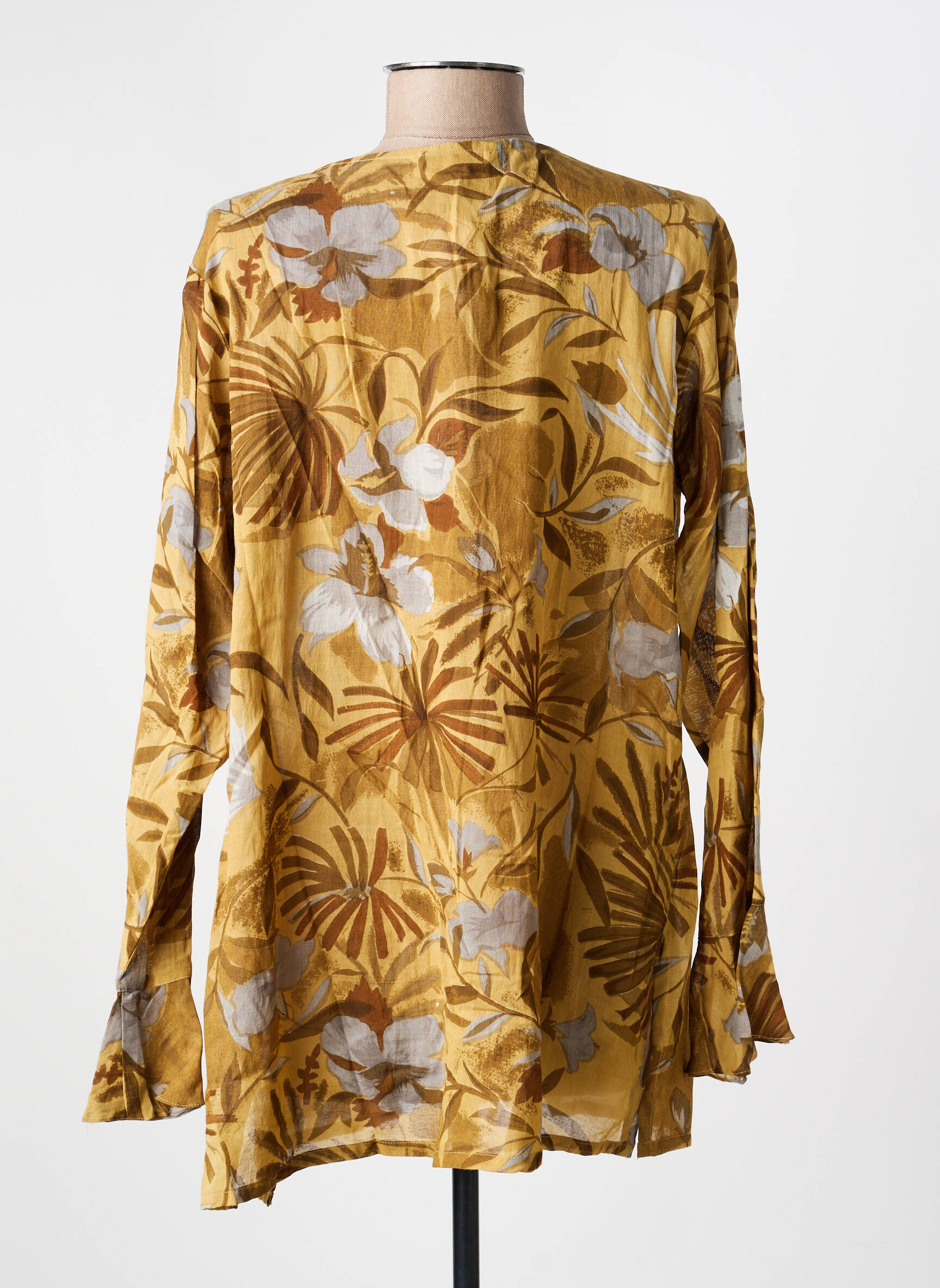 Tunique manches longues légère et transparente beige JAC JAC femme