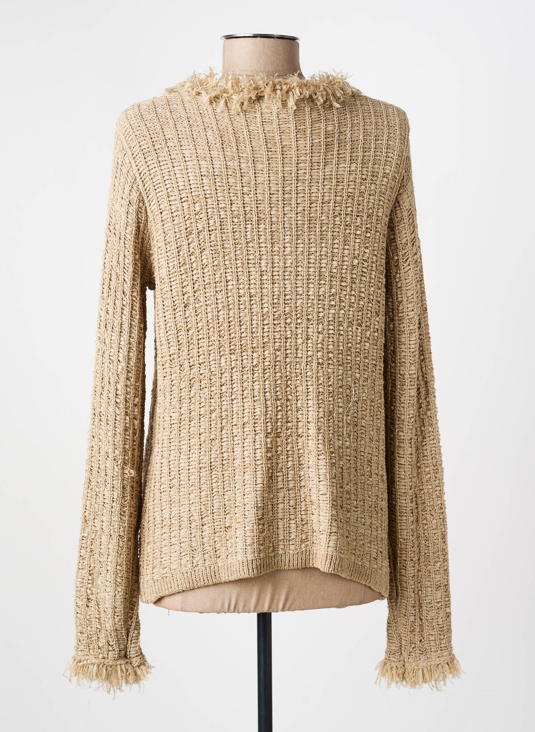 Gilet manches longues stretch beige MAIA HEMERA femme