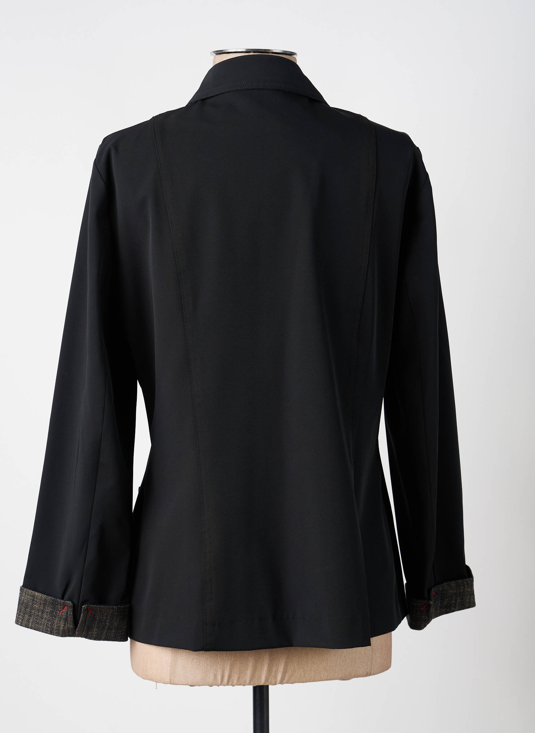 Veste casual col chemisier noir FELINO femme