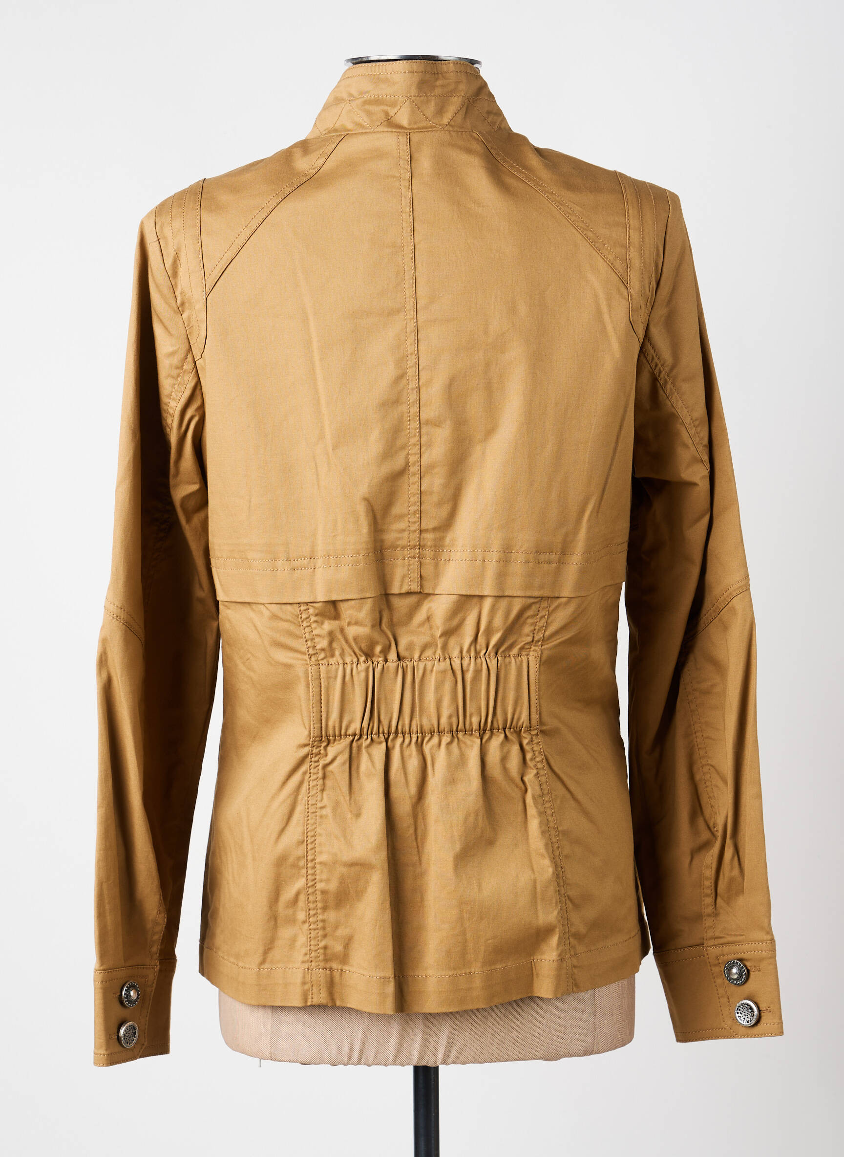 Veste casual poignets boutonnés avec fente beige 7 SEASONS femme