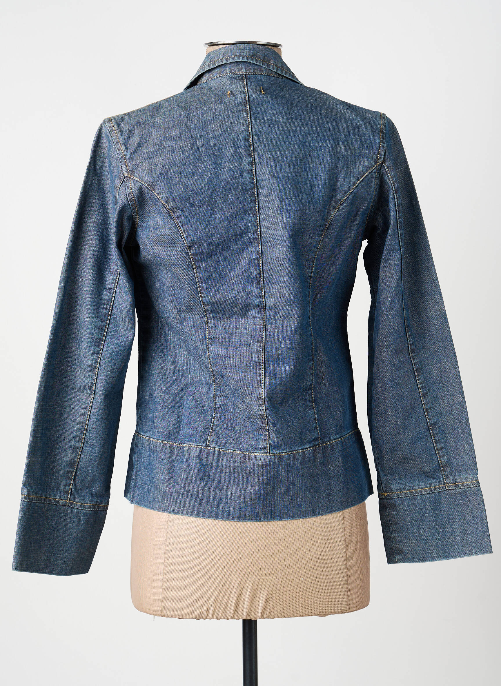Veste casual col tailleur bleu C17 femme