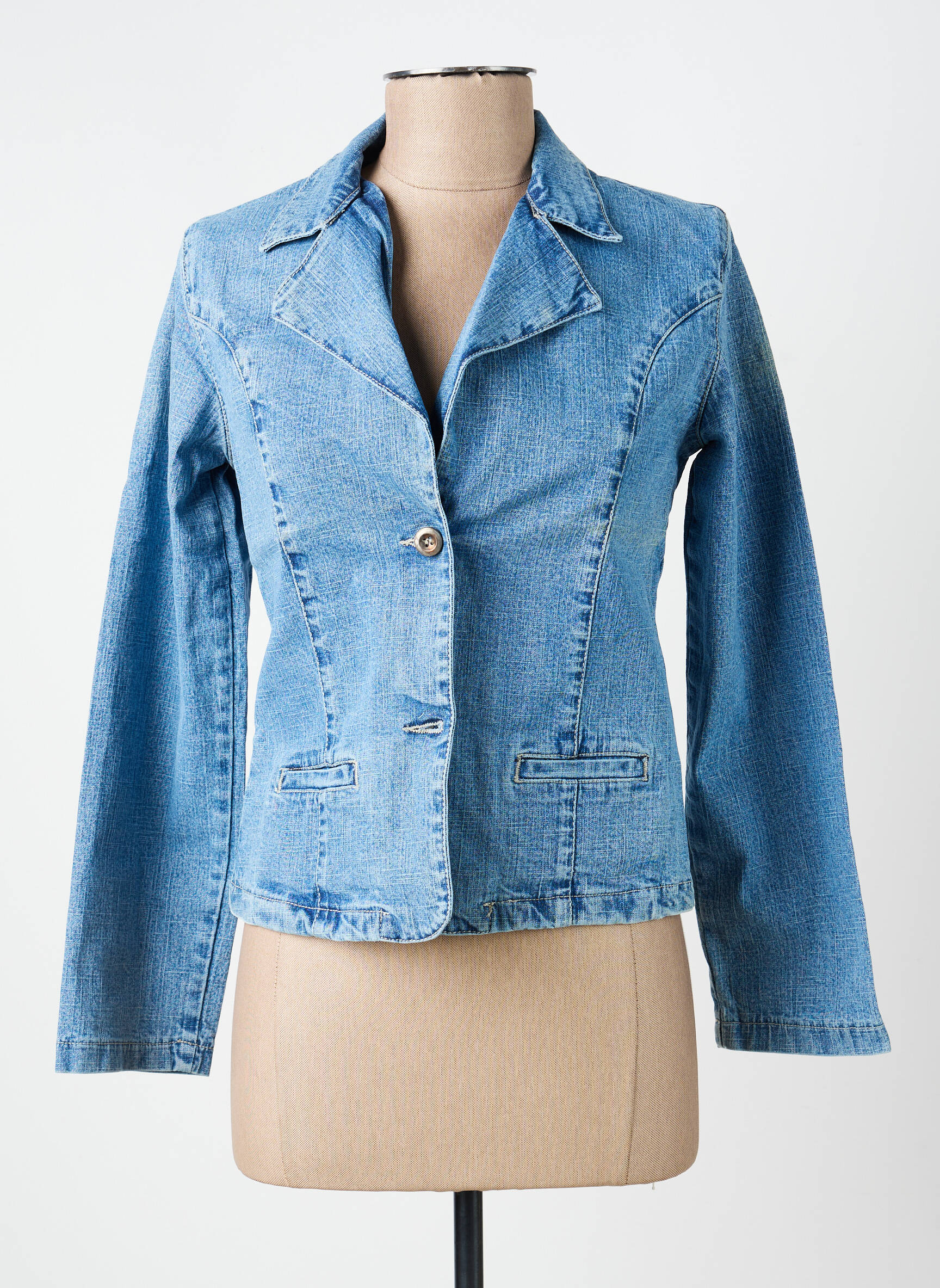 Blazer poches bleu C17 femme